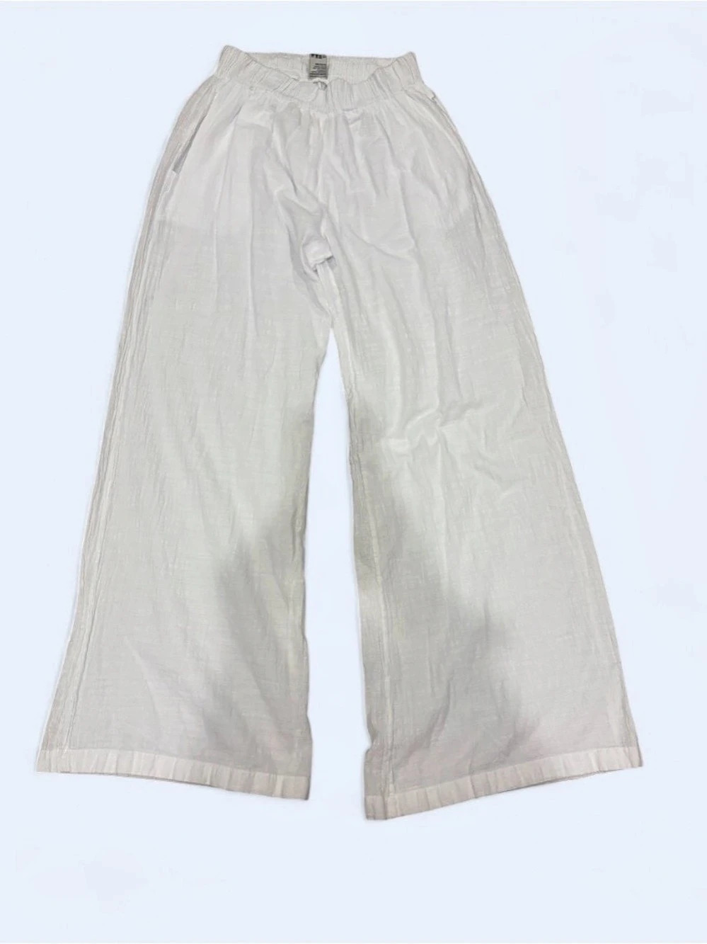 Blanco By Nature Wide Leg Linen Pants in White Like New